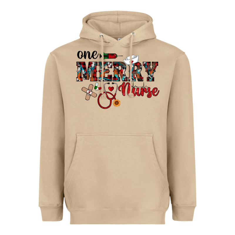 One Merry Nurse Western Heavyweight Hoodie by RanaPortraitStore | Teevron