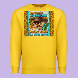 Somewhere Where The Summer Lasted All Year Around Tumbler Premium Sweatshirt Designed By Hra Design Shop