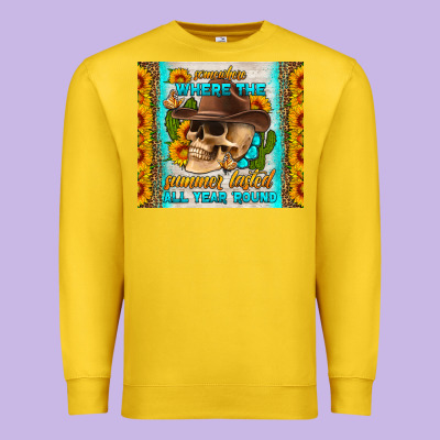 Somewhere Where The Summer Lasted All Year Around Tumbler Premium Sweatshirt Designed By Hra Design Shop