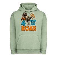 Pigment Oil Green i'm four hear me roar dinosaur birthday Urban Hoodie - LillyAllenDesigns