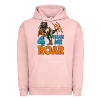 Pigment Salmon i'm four hear me roar dinosaur birthday Urban Hoodie - LillyAllenDesigns