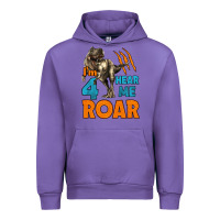 Tulip i'm four hear me roar dinosaur birthday Urban Hoodie - LillyAllenDesigns
