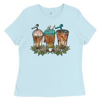 Baby Blue western coffees Ladies Tee - BarkalooDesign