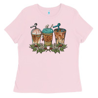 Bubblegum Pink western coffees Ladies Tee - BarkalooDesign