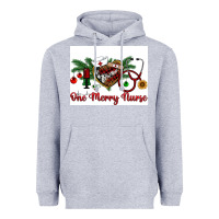 Heather Grey one merry nurse Heavyweight Hoodie - RanaPortraitStore