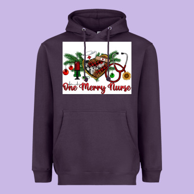 One Merry Nurse Heavyweight Hoodie Designed By Ranaportraitstore