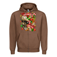 Chestnut sorta merry sorta scary Zipper Hoodie - MaliasSmallBusiness