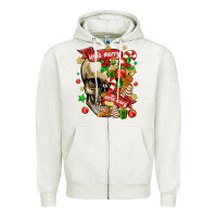 Oatmeal Heather sorta merry sorta scary Zipper Hoodie - MaliasSmallBusiness