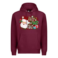 Burgundy ho ho ho santa Premium Hoodie - AdoDesignShop
