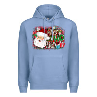 Colony Blue ho ho ho santa Premium Hoodie - AdoDesignShop