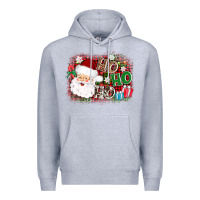 Heather Grey ho ho ho santa Premium Hoodie - AdoDesignShop