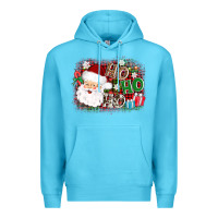 Ocean Blue ho ho ho santa Premium Hoodie - AdoDesignShop