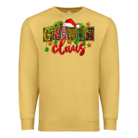 Antique Gold Christmas granna claus Premium Sweatshirt - FaDigitalArtStudio