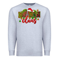 Heather Grey Christmas granna claus Premium Sweatshirt - FaDigitalArtStudio