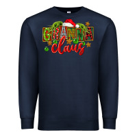 Navy Christmas granna claus Premium Sweatshirt - FaDigitalArtStudio