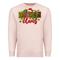 Pale Pink Christmas granna claus Premium Sweatshirt - FaDigitalArtStudio