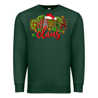 Sports Green Christmas granna claus Premium Sweatshirt - FaDigitalArtStudio