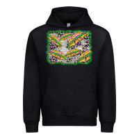 Black mardi gras umbrella background Urban Hoodie - BarkalooDesign