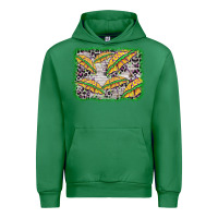 Emerald mardi gras umbrella background Urban Hoodie - BarkalooDesign