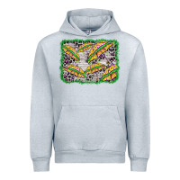 Heather Grey mardi gras umbrella background Urban Hoodie - BarkalooDesign