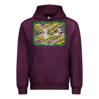 Mauve Wine mardi gras umbrella background Urban Hoodie - BarkalooDesign