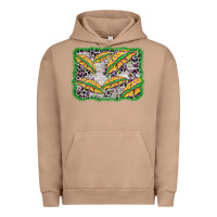 Pigment Burro mardi gras umbrella background Urban Hoodie - BarkalooDesign