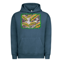 Pigment Midnight Navy mardi gras umbrella background Urban Hoodie - BarkalooDesign
