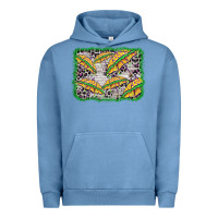Pigment Pebble Blue mardi gras umbrella background Urban Hoodie - BarkalooDesign