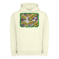 Pigment Pistachio mardi gras umbrella background Urban Hoodie - BarkalooDesign