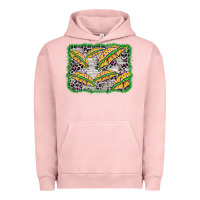 Pigment Salmon mardi gras umbrella background Urban Hoodie - BarkalooDesign