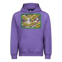 Tulip mardi gras umbrella background Urban Hoodie - BarkalooDesign