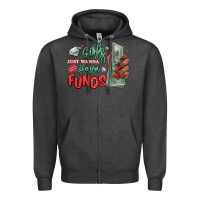 Charcoal Heather girls just wanna have funds Zipper Hoodie - MaliasSmallBusiness
