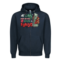 Navy girls just wanna have funds Zipper Hoodie - MaliasSmallBusiness