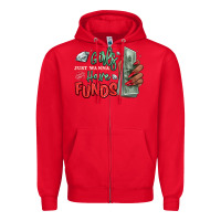 Red girls just wanna have funds Zipper Hoodie - MaliasSmallBusiness