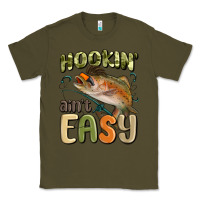 Army Green hookin' ain't easy Classic Tee - MaliasSmallBusiness