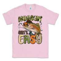 Bubblegum Pink hookin' ain't easy Classic Tee - MaliasSmallBusiness