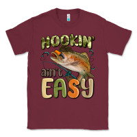 Burgundy hookin' ain't easy Classic Tee - MaliasSmallBusiness