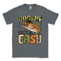 Charcoal Heather hookin' ain't easy Classic Tee - MaliasSmallBusiness