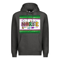 Charcoal Heather mardi gras nurse Premium Hoodie - Artiststas