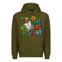 Army Green y'all aint right Premium Hoodie - AdoDesignShop
