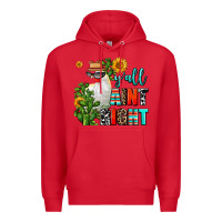 Red y'all aint right Premium Hoodie - AdoDesignShop