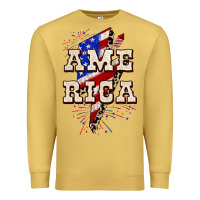 Antique Gold America 4th of July Premium Sweatshirt - CowGirlArtShop