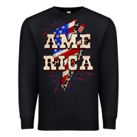 Black America 4th of July Premium Sweatshirt - CowGirlArtShop