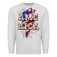 Dove Grey America 4th of July Premium Sweatshirt - CowGirlArtShop