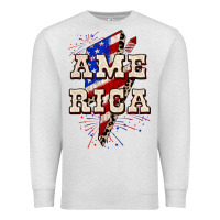 Oatmeal Heather America 4th of July Premium Sweatshirt - CowGirlArtShop