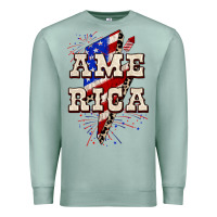 Seafoam America 4th of July Premium Sweatshirt - CowGirlArtShop
