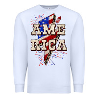 White America 4th of July Premium Sweatshirt - CowGirlArtShop