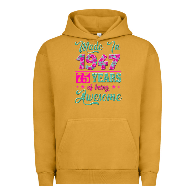 Made In 1947, 75 Years Of Being Awesome Kopya Urban Hoodie by Jasminsmagicworld | Teevron