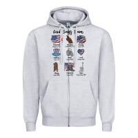 God Says I Am Zipper Hoodie | Teevron