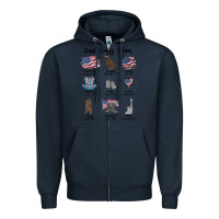 Navy god says i am Zipper Hoodie - MaliasSmallBusiness